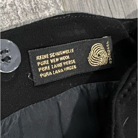 Escada Vtg 80s 90s High Waist Black Wool Long Front Single Pleat Maxi Skirt 44 L - Picture 11 of 13